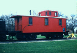 PM Caboose #A557 at Shelby Township, MI - Click here for a photo of this caboose in service.