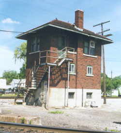 Ex-PM brick tower at Carleton, MI