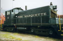 PM SW1 switcher #11 on display at the B&O Museum