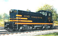 EMD Design Dept. artwork proposal for NW2 switcher #55