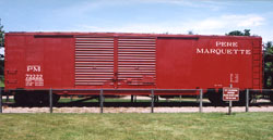 PM box car #72222 on display at Grand Haven, MI