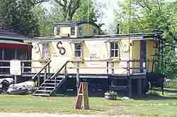 Ex-PM caboose #A521 at Northport, MI